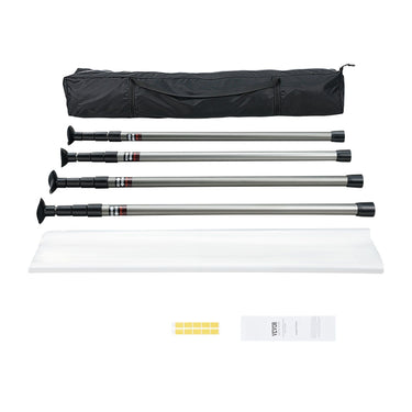 Dust Barrier Poles 12 Ft with 4 Telescoping Poles Dust Barrier System