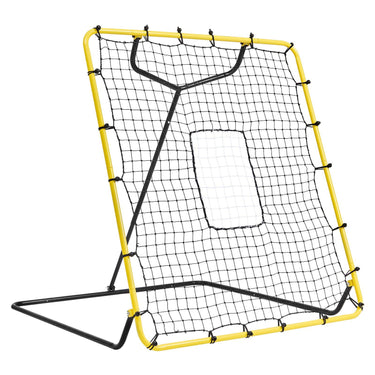 Baseball And Softball Rebounder Net 4x4.5 Ft PitchBack Adjustable Angles