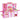 Kitchen Playset Kids Pretend Cooking Play Toy 74 Piece Accessories Pink