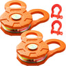 Snatch Block, 11T/25,000 LBS Working Load Limit, Heavy Duty Winch Pulley for 0.55"/14 mm Synthetic Rope or Soft Shackles, Off-Road Recovery Accessories for Tractor, Truck, ATV & UTV, 2 Packs
