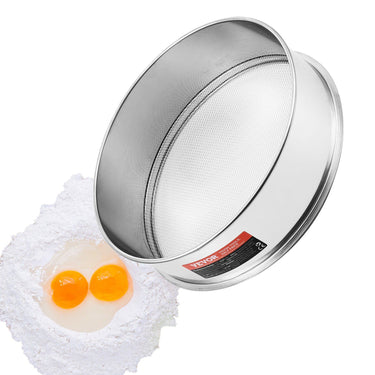 Flour Sieve Fine Mesh Stainless Steel 10 Mesh Flour Sifter for Baking Cake