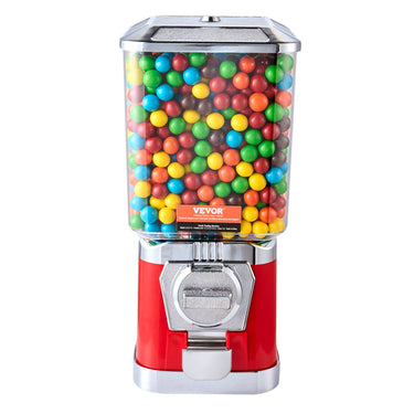 17"H Gumball Machine Vending Coin Bank Vintage Candy Dispenser PC Red