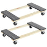 Furniture Dolly, 1000 lbs Each Load Capacity, 2 Packs, 18" x 30", 8 x 3" PP Swivel Casters, Heavy Duty Hardwood Furniture Moving Dolly, Mover's Dolly, Moving Cart with Wheels for Heavy Furniture