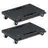Furniture Dolly, 500 lbs Capacity Each Count, Furniture Mover with Wheels, Portable Moving Rollers 4 Wheels Heavy Duty, Small Flat Dolly Cart with Interlocking for Heavy Furniture, 2 Pack, Black