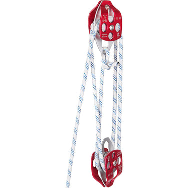 Twin Sheave Block and Tackle 1/2" x 150Ft Twin Sheave Block with Braid Rope 30-35KN 6600-7705LBS Double Pulley Rigging