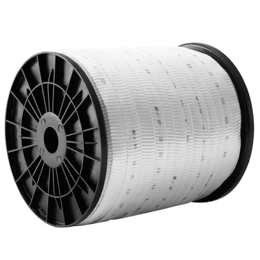 Polyester Pull Tape, 3/4" x 528' Mule Tape Flat Rope, 2500 lbf Tensile Capacity, Printed Webbing Cable Pulling Tape for Packaging, Gardening, Commercial Electrical, Conduit Work, White