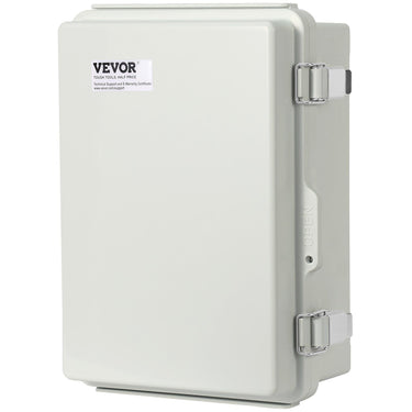 Outdoor Electrical Junction Box, 16.93 x 12.99 x 7.09 in, ABS Plastic Electrical Enclosure Box with Hinged Cover Stainless Steel Latch, IP67 Dustproof Waterproof for Outdoor Electrical Projects