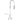 Commercial Faucet with Pre-Rinse Sprayer, 44" Height, 8" Center, 12" Swing Spout, Deck Mount Kitchen Sink Faucet, Brass Constructed Device with Pull Down Spray, for 1/2/3 Compartment Sink