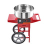 Electric Cotton Candy Machine with Cart, 1000W Commercial Candy Floss Maker with Stainless Steel Bowl, Sugar Scoop and Drawer, Perfect for Home, Kids Birthday, Family Party, Red