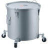Fryer Grease Bucket, 10 Gal Oil Disposal Caddy with Caster Base, Carbon Steel Rust-Proof Coating, Oil Transport Container with Lid, Lock Clips, Filter Bag for Hot Cooking Oil Filtering, Gray
