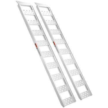 Aluminum Ramps, 1250lbs, Straight Ramp with Treads and Load Straps, Portable Loading Ramp for Motorcycles, ATVs, Trucks, Lawn Mower, Dirt Bike, Garden Tractor, 78"L x 12"W, 2Pcs
