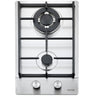 Gas Cooktop 12 inch, Max 12250BTU 2 Burners Built-in Stainless Steel Gas Stove Top, LPG/NG Convertible Dual Fuel Natural Gas Hob with Thermocouple Protection