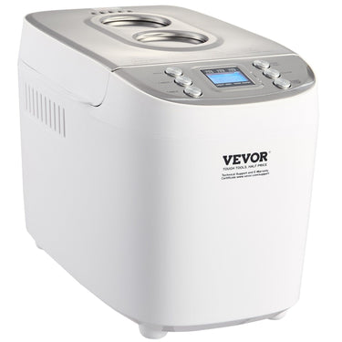 Bread Maker, 15-in-1 3LB Dough Machine, Nonstick Ceramic Pan Automatic Breadmaker with Gluten Free Setting, Whole Wheat Bread Making, Digital, Programmable, 3 Loaf Sizes, 3 Crust Colors, White