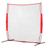 Barricade Backstop Net, 7x7 ft Ball Sports Barrier Netting, Portable Practice Equipment with Carry Bag, Protection Screen for Baseball Softball Lacrosse Soccer Hockey Training, for Backyard