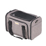 Cat Carrier with Wheels, Airline Approved Rolling Pet Carrier with Telescopic Handle and Shoulder Strap, Dog Carrier with Wheels for Pets under 25 lbs, with 1 Folding Bowl, Grey