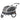 Dog Bike Trailer, Supports up to 88 lbs, 2-in-1 Pet Stroller Cart Bicycle Carrier, Easy Folding Cart Frame with Quick Release Wheels, Universal Bicycle Coupler, Reflectors, Flag, Black/Gray