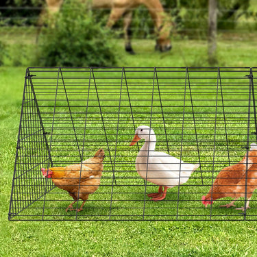 Chicken Tunnels, 287 x 78.7 x 24.2 inch(LxWxH) Chicken Tunnels for Yard, Portable Chicken Tunnels for Outside with Corner Frames, 2 Sets, Suitable for Chickens, Ducks, Rabbits