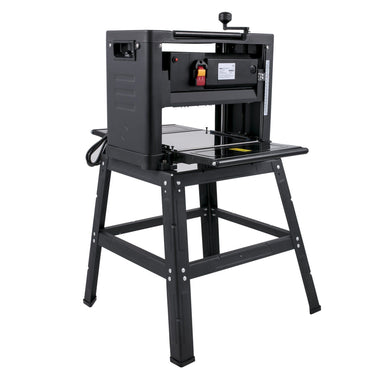Thickness Planer 12.5 inch Wood Planer Foldable 1500W Thickness Planer Woodworking 315"/min Feed Rate Double Cutter Benchtop Thickness Planer with Dust Exhaust Interface Stand for Woodworking