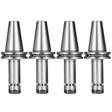 4Pcs CAT40 Tool Holder ER16 Collet Chuck Set length 100mm Chuck Tool Holder Set Mill Holder for CNC Engraving Machine Milling Lathe(4Pcs CAT40 ER16 100mm)