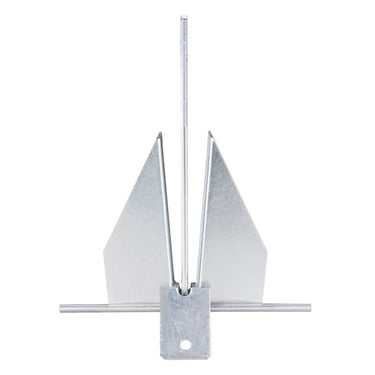 Fluke Style Anchor Kit, 8.5 LBS Hot-Dipped Galvanized Steel Fluke Anchor with 7.9' Chain, 75' Rope and Two 0.4" Shackles, Marine Boat Anchor for Small Vessels Under 18', Seas, Rivers and Shores