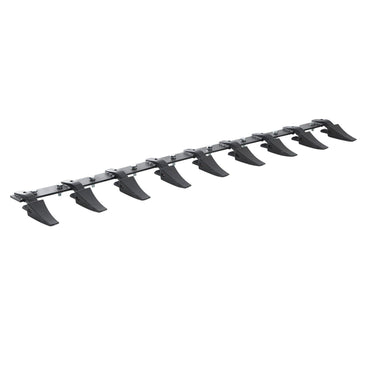 Bucket Tooth Bar, 72'', Heavy Duty Tractor Bucket 9 Teeth Bar for Loader Tractor Skidsteer, 4560 lbs Load-Bearing Capacity Bolt On Design, for Efficient Soil Excavation and Bucket Protection