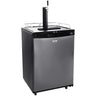 Beer Kegerator, Single Tap Draft Beer Dispenser, Full Size Keg Refrigerator With Shelves, CO2 Cylinder, Drip Tray & Rail, 32°F- 75.2°F Temperature Control, Holds 1/6, 1/4, 1/2 Barrels, Black