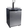 Beer Kegerator, Dual Tap Draft Beer Dispenser, Full Size Keg Refrigerator With Shelves, CO2 Cylinder, Drip Tray & Rail, 32°F- 75.2°F Temperature Control, Holds 1/6, 1/4, 1/2 Barrels, Black