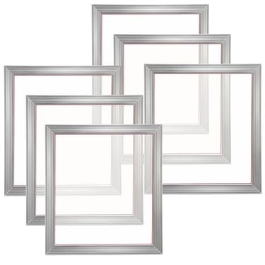 Screen Printing Kit, 6 Pieces Aluminum Silk Screen Printing Frames, 18x20inch Silk Screen Printing Frame with 160 Count Mesh, High Tension Nylon Mesh and Sealing Tape for T-shirts DIY Printing