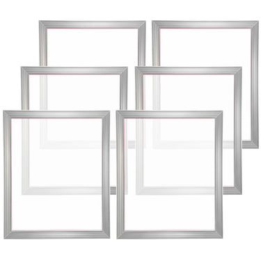 Screen Printing Kit, 6 Pieces Aluminum Silk Screen Printing Frames, 20x24inch Silk Screen Printing Frame with 160 Count Mesh, High Tension Nylon Mesh and Sealing Tape for T-shirts DIY Printing