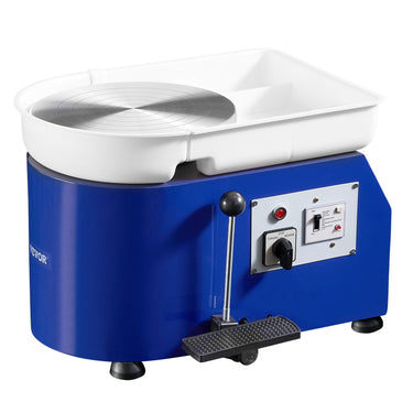 Pottery Wheel for Adults and Beginners, 350W, 11in Clay Wheel Forming Machine, Adjustable 0-300RPM Speed Handle and Pedal Control, ABS Detachable Basin, Accessory Kit for Craft DIY, Blue Updated