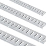 E Track Tie-Down Rail Kit, 34PCS 5FT E-Tracks Set Includes 8 Steel Rails & 2 Single Slot & 8 O Rings & 8 Tie-Offs w/D-Ring & 8 End Caps, Securing Accessories for Cargo, Motorcycles, and Bikes
