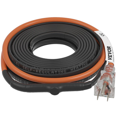 Self-Regulating Pipe Heating Cable, 30-feet 5W/ft Heat Tape for Pipes Freeze Protection, Protects PVC Hose, Metal and Plastic Pipe from Freezing, 120V