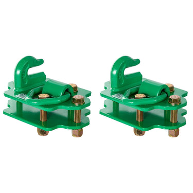 3/8" Tractor Bucket Hooks Grade 70 Forged Steel 2 Pack Grab Hooks Green