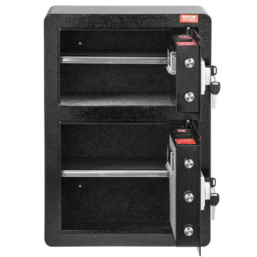 Double Door 3.5 cu.ft Safe Box with Key Lock Password Fireproof Bag Black,organize cash, passports, jewelry, gold, watches and documents