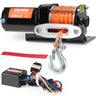 Electric Winch ATV UTV 3500 lb Synthetic Rope Waterproof Wired Control