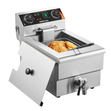 Commercial Electric Deep Fryer Countertop Deep Fryer 1500W 11.6Qt / 11L
