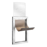Pet Door for Door with Lock and Magnetic Flap System Aluminum Frame Small