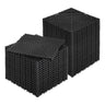 Interlocking Drainage Mat, 12'x12' Modular Cushion Durable PP Material, 40 Pcs Splicing Drainage Mats, Non-Slip Drainage Floor Tile and Shower Mat, for Garage, Garden, Kitchen & Outdoor, Black
