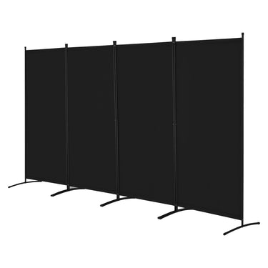 Room Divider, 4 Panel Room Divider, Folding Privacy Screen and Portable Partition Divider for Room Separation, Freestanding Room Partitions for Office, Bedroom, Living Room, Black
