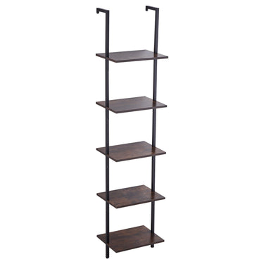 Industrial Square Pipe Shelf 5 Tier 15.6x11.8in Wall-Mount for Bedroom