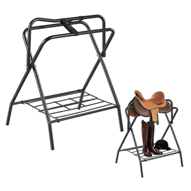 Folding Saddle Rack Freestanding Horse Saddle Stand for English Saddle