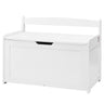 Wooden Toy Chest for Kids, Toddler Toy Storage Box with Flip-Top Lid and Safety Hinge, 32.68 x 17.91 x 24.02 Large Kids Storage Bench for Playroom, Bedroom, Living Room or Entryway, White