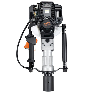 37.77cc Gas-Powered T Post Driver 4-Stroke Fence Piling Pounder w/ 2 Head