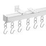 Ceiling Curtain Track Set 11.8 FT/3.6 Meter Room Divider with Hooks White