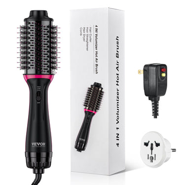 Hair Blow Dryer Brush Dual Voltage Hot Air Styler with 2.56" Oval Barrel