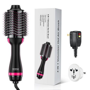 Hair Blow Dryer Brush Dual Voltage Hot Air Styler with 2.95" Oval Barrel