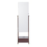 Mirror Jewelry Cabinet Standing Mirror with Storage Full Length Brown