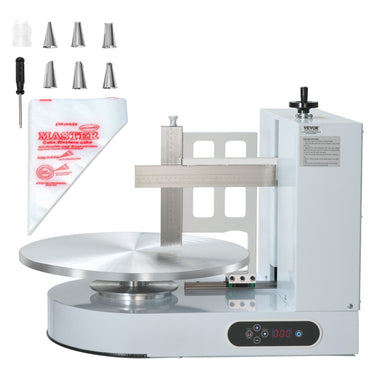 Cake Decorating Machine Cake Frosting Spreading for 4" to 16" Cake White