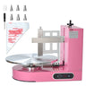 Cake Decorating Machine Cake Frosting Spreading for 4" to 16" Cake Pink