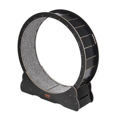 Cat Exercise Wheel 43.3" Large Cat Treadmill Wheel for Indoor Cats Black